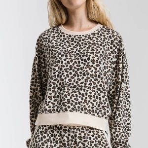 Z Supply Brushed Leopard Pullover